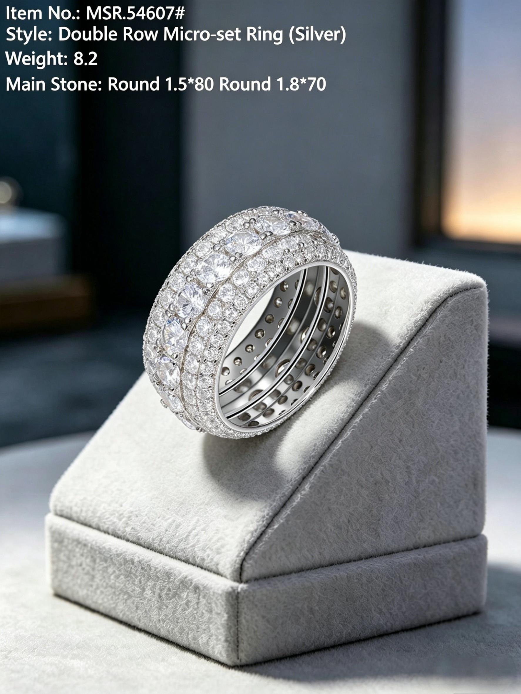 Luxe Contour | Geometric Moissanite Wedding Band - Artisan Crafted Anniversary Stacking Ring