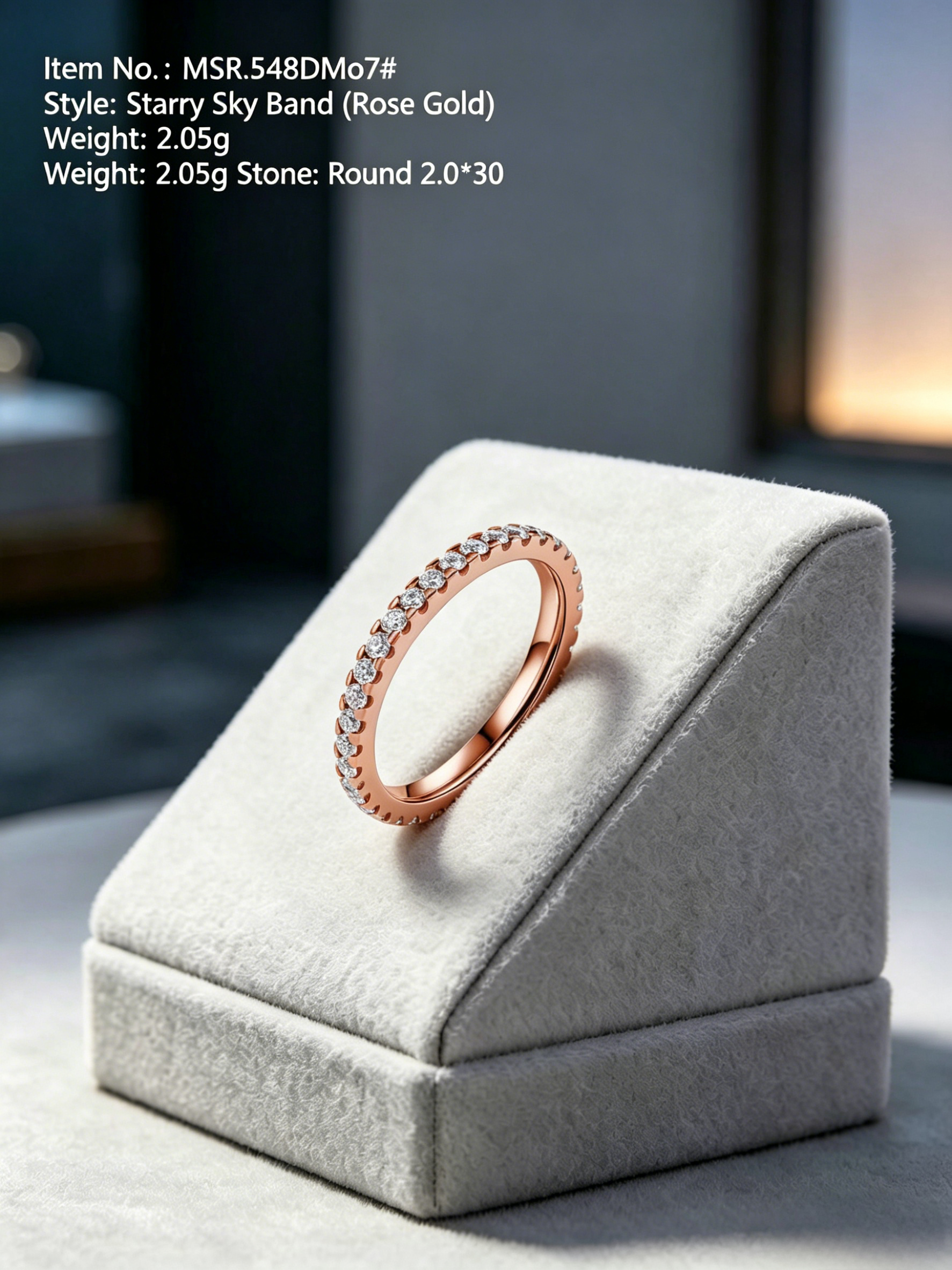 Moonfire Collection | Moissanite Eternity Wedding Band - Perfect Sustainable Anniversary Ring