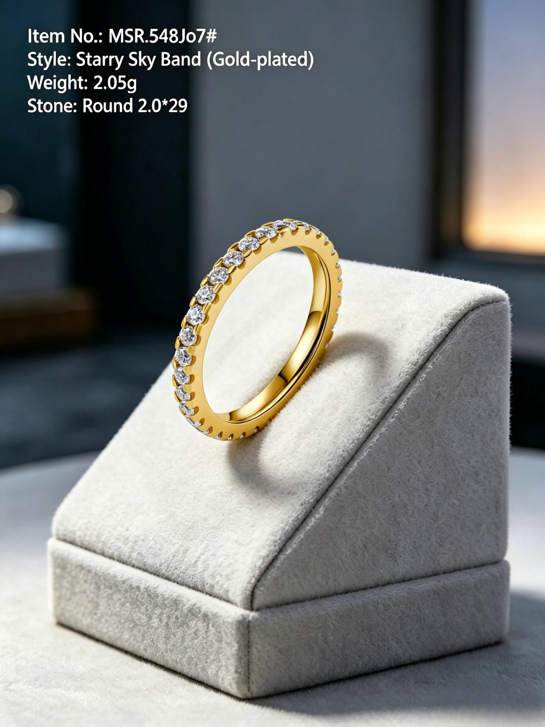 Moonfire Collection | Moissanite Eternity Wedding Band - Perfect Sustainable Anniversary Ring