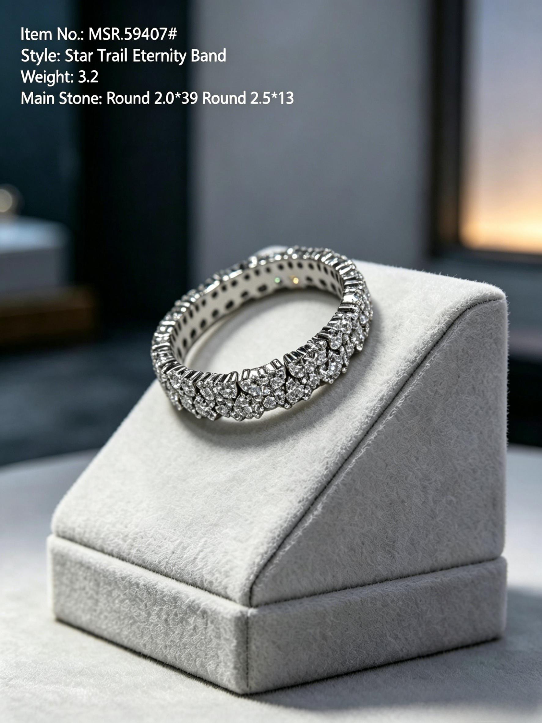 Chroma Eternity | Colorful Moissanite Wedding Band - Premium Sustainable Anniversary Ring