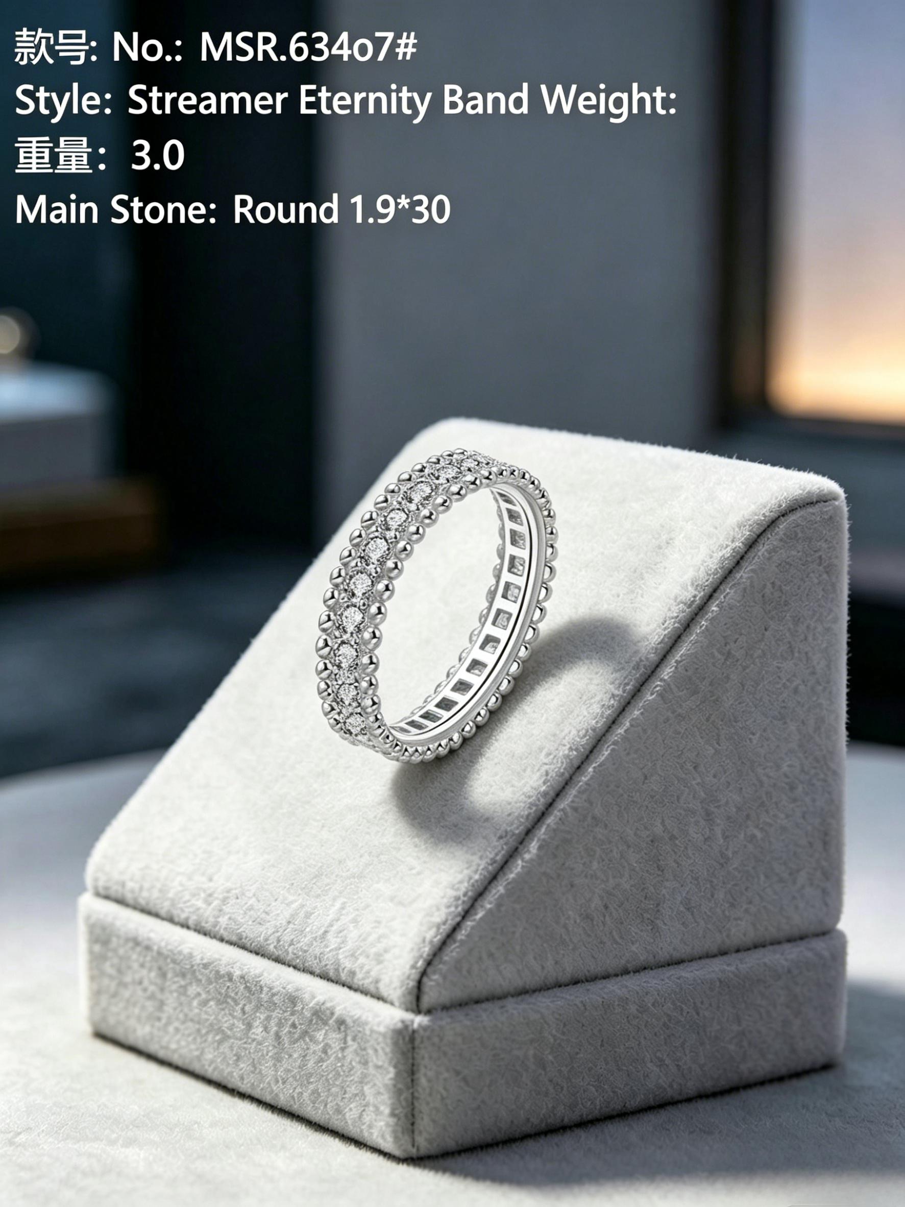 Chroma Eternity | Colorful Moissanite Wedding Band - Premium Sustainable Anniversary Ring