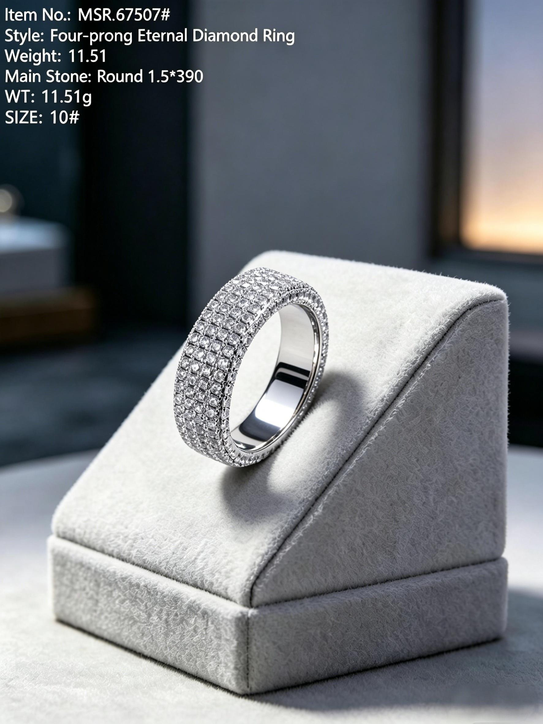Luxe Contour | Geometric Moissanite Wedding Band - Artisan Crafted Anniversary Stacking Ring
